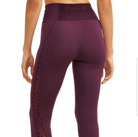 mesh leopard leggings